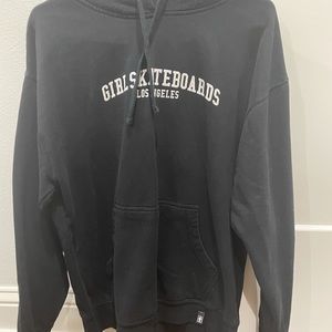 Large girl skateboards hoodie